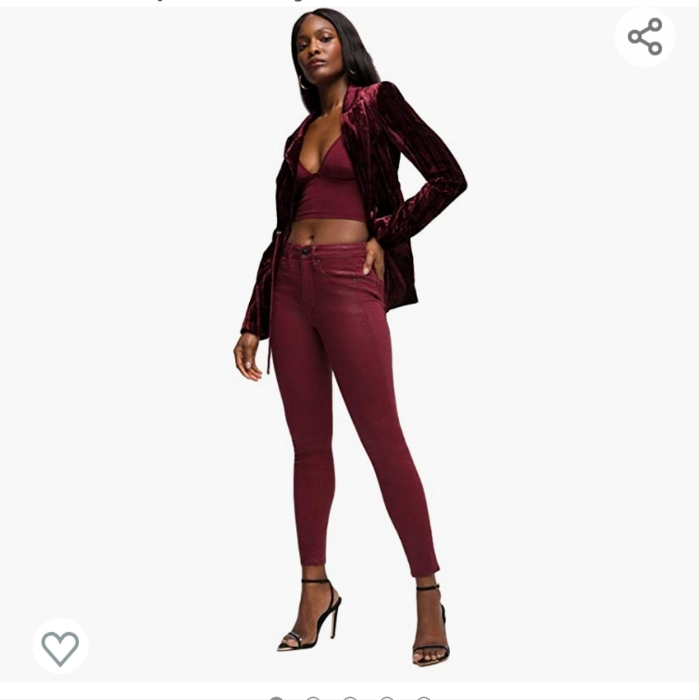 GOOD AMERICANGood Legs High Waist Coated Ankle Skinny Jeans In Coated